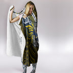 Custom North Queensland Cowboys Hooded Blanket Bull Warrior Polynesia Islander Rugby Mascot