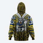 Custom North Queensland Cowboys Hoodie Bull Warrior Polynesia Islander Rugby Mascot