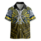 Custom North Queensland Cowboys Kid Hawaiian Shirt Bull Warrior Polynesia Islander Rugby Mascot
