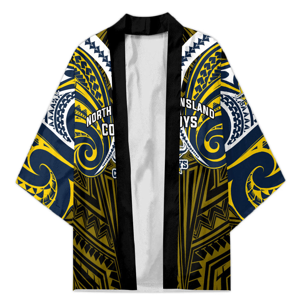 Custom North Queensland Cowboys Kimono Bull Warrior Polynesia Islander Rugby Mascot