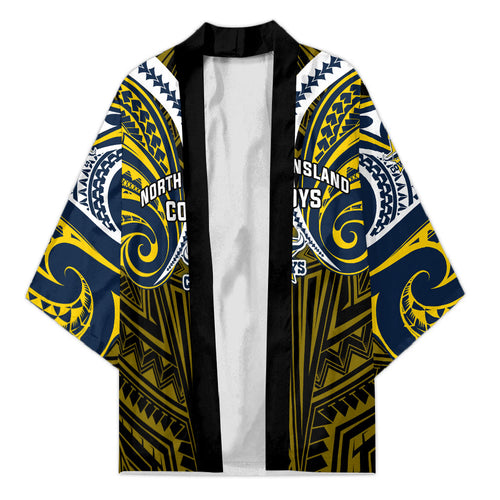 Custom North Queensland Cowboys Kimono Bull Warrior Polynesia Islander Rugby Mascot