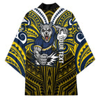 Custom North Queensland Cowboys Kimono Bull Warrior Polynesia Islander Rugby Mascot