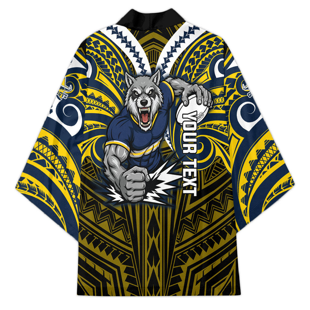Custom North Queensland Cowboys Kimono Bull Warrior Polynesia Islander Rugby Mascot
