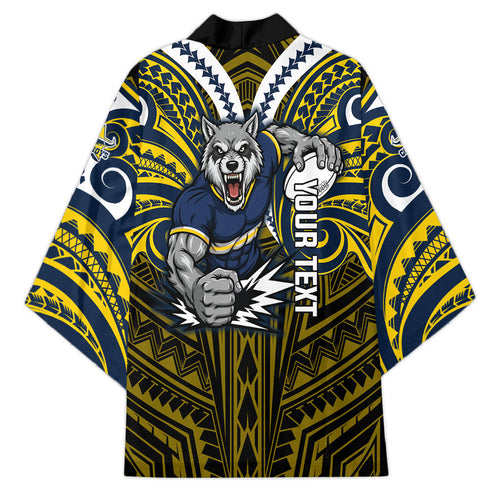 Custom North Queensland Cowboys Kimono Bull Warrior Polynesia Islander Rugby Mascot