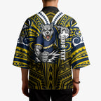 Custom North Queensland Cowboys Kimono Bull Warrior Polynesia Islander Rugby Mascot