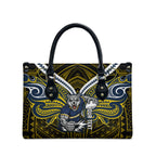 Custom North Queensland Cowboys Leather Bag Bull Warrior Polynesia Islander Rugby Mascot