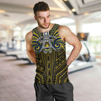 Custom North Queensland Cowboys Men Tank Top Bull Warrior Polynesia Islander Rugby Mascot