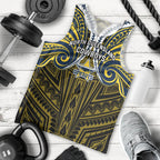 Custom North Queensland Cowboys Men Tank Top Bull Warrior Polynesia Islander Rugby Mascot