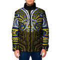 Custom North Queensland Cowboys Padded Jacket Bull Warrior Polynesia Islander Rugby Mascot