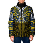 Custom North Queensland Cowboys Padded Jacket Bull Warrior Polynesia Islander Rugby Mascot