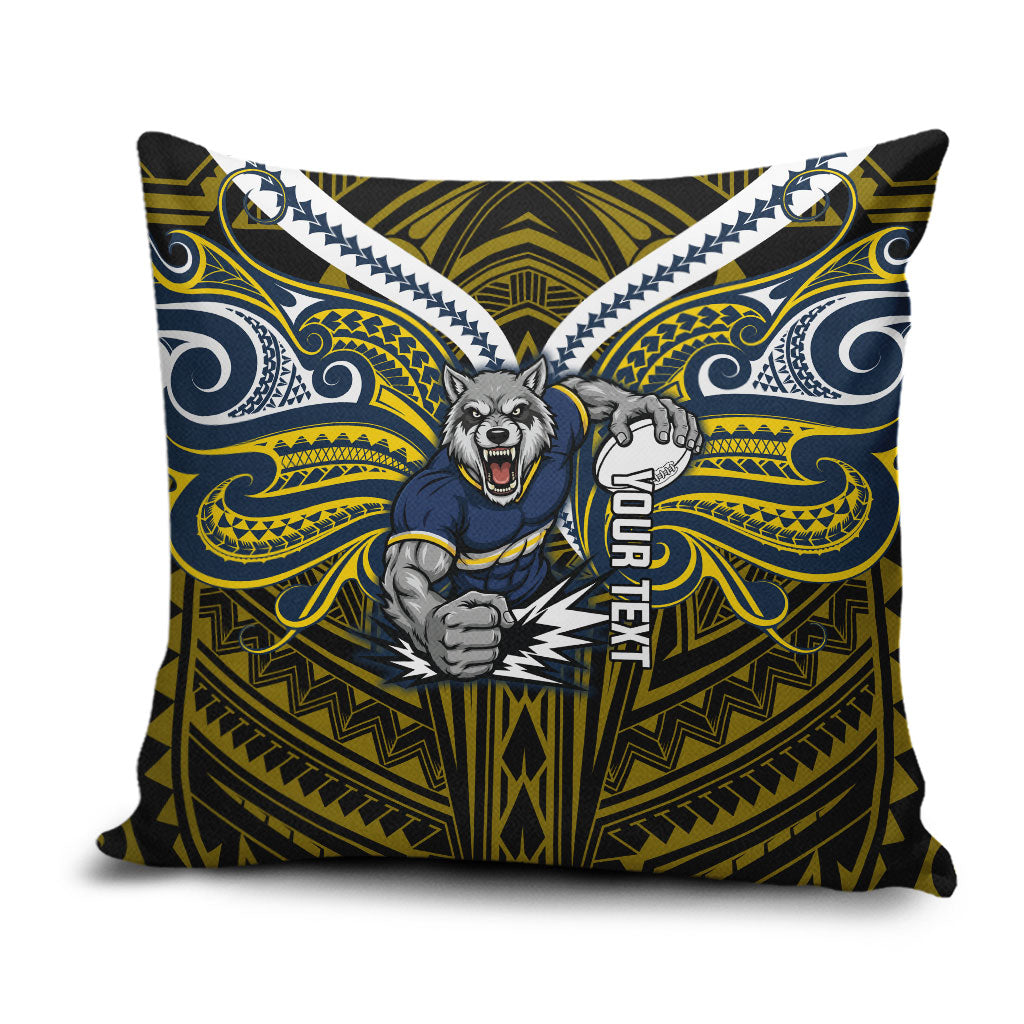 Custom North Queensland Cowboys Pillow Cover Bull Warrior Polynesia Islander Rugby Mascot