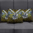 Custom North Queensland Cowboys Pillow Cover Bull Warrior Polynesia Islander Rugby Mascot