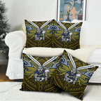 Custom North Queensland Cowboys Pillow Cover Bull Warrior Polynesia Islander Rugby Mascot