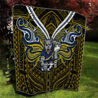 Custom North Queensland Cowboys Quilt Bull Warrior Polynesia Islander Rugby Mascot