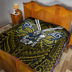Custom North Queensland Cowboys Quilt Bull Warrior Polynesia Islander Rugby Mascot