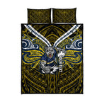 Custom North Queensland Cowboys Quilt Bed Set Bull Warrior Polynesia Islander Rugby Mascot