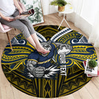 Custom North Queensland Cowboys Round Carpet Bull Warrior Polynesia Islander Rugby Mascot