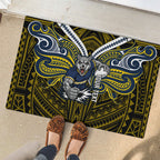 Custom North Queensland Cowboys Rubber Doormat Bull Warrior Polynesia Islander Rugby Mascot