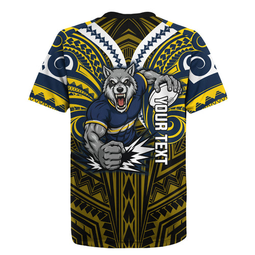 Custom North Queensland Cowboys Rugby Jersey Bull Warrior Polynesia Islander Rugby Mascot