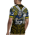Custom North Queensland Cowboys Rugby Jersey Bull Warrior Polynesia Islander Rugby Mascot