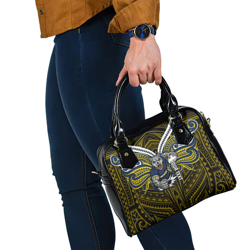 Custom North Queensland Cowboys Shoulder Handbag Bull Warrior Polynesia Islander Rugby Mascot