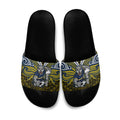 Custom North Queensland Cowboys Slide Sandals Bull Warrior Polynesia Islander Rugby Mascot