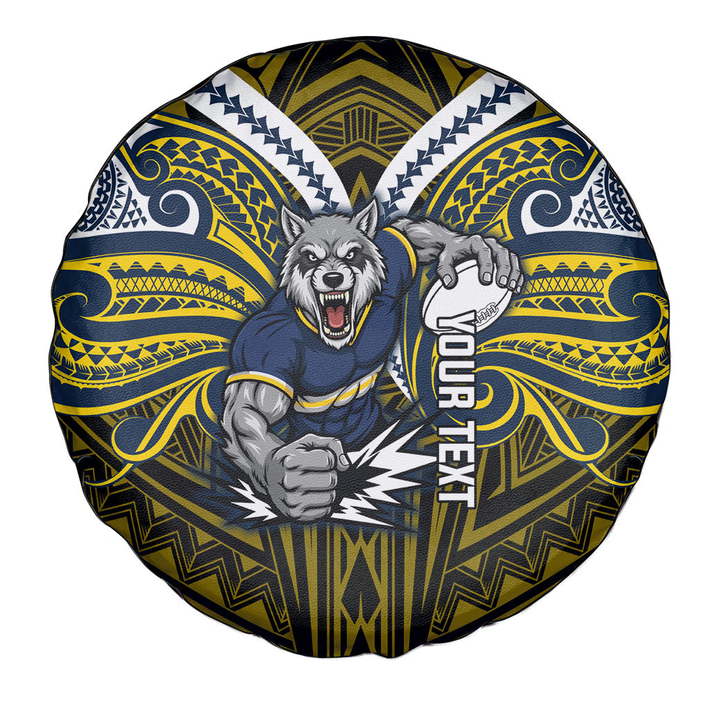 Custom North Queensland Cowboys Spare Tire Cover Bull Warrior Polynesia Islander Rugby Mascot