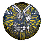 Custom North Queensland Cowboys Spare Tire Cover Bull Warrior Polynesia Islander Rugby Mascot