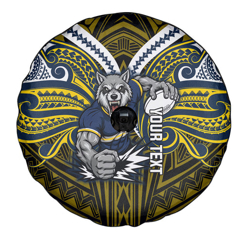 Custom North Queensland Cowboys Spare Tire Cover Bull Warrior Polynesia Islander Rugby Mascot