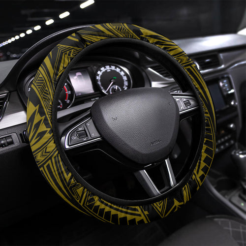 North Queensland Cowboys Steering Wheel Cover Bull Warrior Polynesia Islander Rugby Mascot