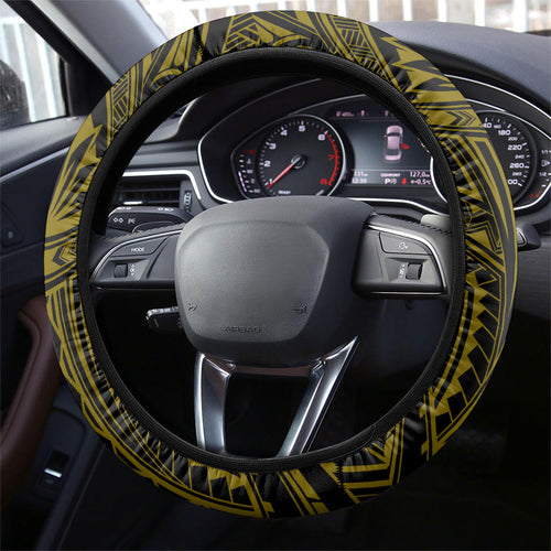 North Queensland Cowboys Steering Wheel Cover Bull Warrior Polynesia Islander Rugby Mascot