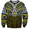 Custom North Queensland Cowboys Sweatshirt Bull Warrior Polynesia Islander Rugby Mascot