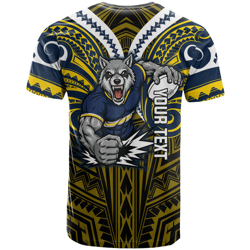 Custom North Queensland Cowboys T Shirt Bull Warrior Polynesia Islander Rugby Mascot