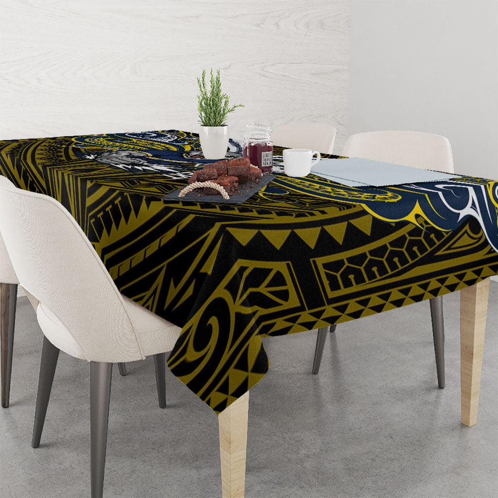 Custom North Queensland Cowboys Tablecloth Bull Warrior Polynesia Islander Rugby Mascot
