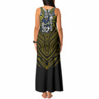 Custom North Queensland Cowboys Tank Maxi Dress Bull Warrior Polynesia Islander Rugby Mascot