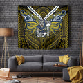 Custom North Queensland Cowboys Tapestry Bull Warrior Polynesia Islander Rugby Mascot