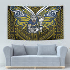 Custom North Queensland Cowboys Tapestry Bull Warrior Polynesia Islander Rugby Mascot