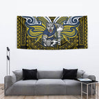 Custom North Queensland Cowboys Tapestry Bull Warrior Polynesia Islander Rugby Mascot