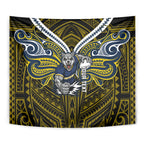 Custom North Queensland Cowboys Tapestry Bull Warrior Polynesia Islander Rugby Mascot
