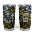 Custom North Queensland Cowboys Tumbler Cup Bull Warrior Polynesia Islander Rugby Mascot