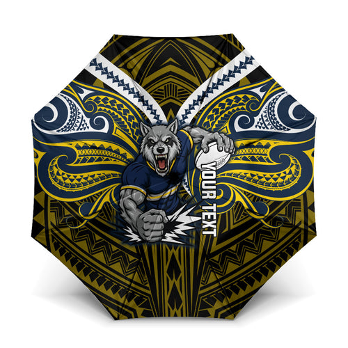 Custom North Queensland Cowboys Umbrella Bull Warrior Polynesia Islander Rugby Mascot