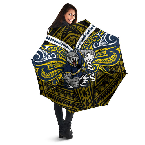 Custom North Queensland Cowboys Umbrella Bull Warrior Polynesia Islander Rugby Mascot