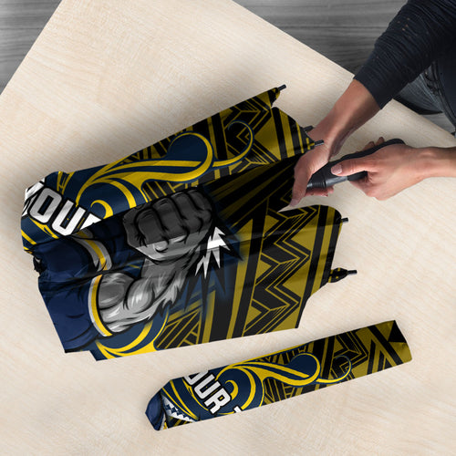 Custom North Queensland Cowboys Umbrella Bull Warrior Polynesia Islander Rugby Mascot