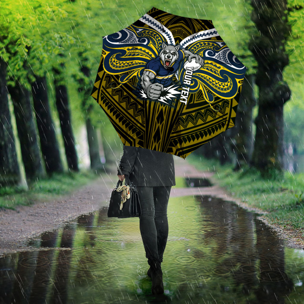 Custom North Queensland Cowboys Umbrella Bull Warrior Polynesia Islander Rugby Mascot