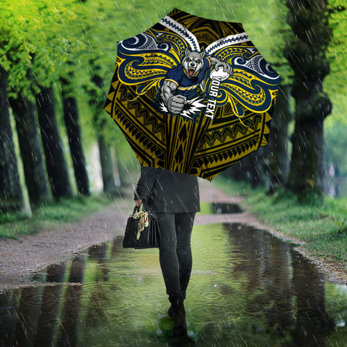 Custom North Queensland Cowboys Umbrella Bull Warrior Polynesia Islander Rugby Mascot