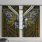 Custom North Queensland Cowboys Window Curtain Bull Warrior Polynesia Islander Rugby Mascot