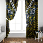 Custom North Queensland Cowboys Window Curtain Bull Warrior Polynesia Islander Rugby Mascot