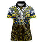 Custom North Queensland Cowboys Women Polo Shirt Bull Warrior Polynesia Islander Rugby Mascot