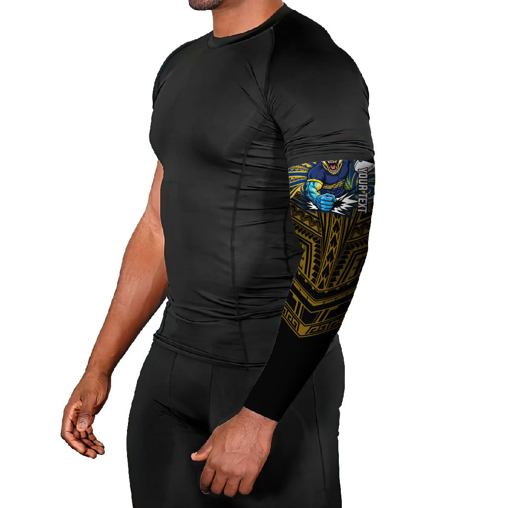 Custom Parramatta Eels Arm Sleeves Eel Warrior Polynesia Islander Rugby Mascot