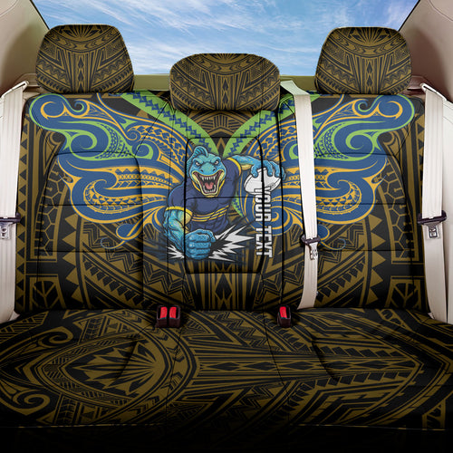Custom Parramatta Eels Back Car Seat Cover Eel Warrior Polynesia Islander Rugby Mascot